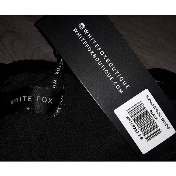 Lot of White Fox Bustier Corset Tank Tops Size Small Black Lace Corduroy Silver - Picture 8 of 8